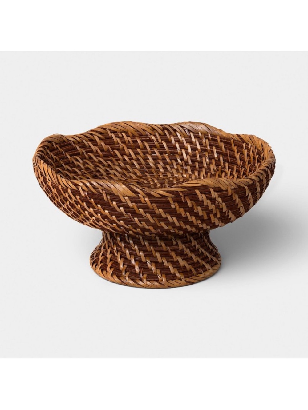 Threshold Rattan Fruit Bowl - Dark Walnut Tones